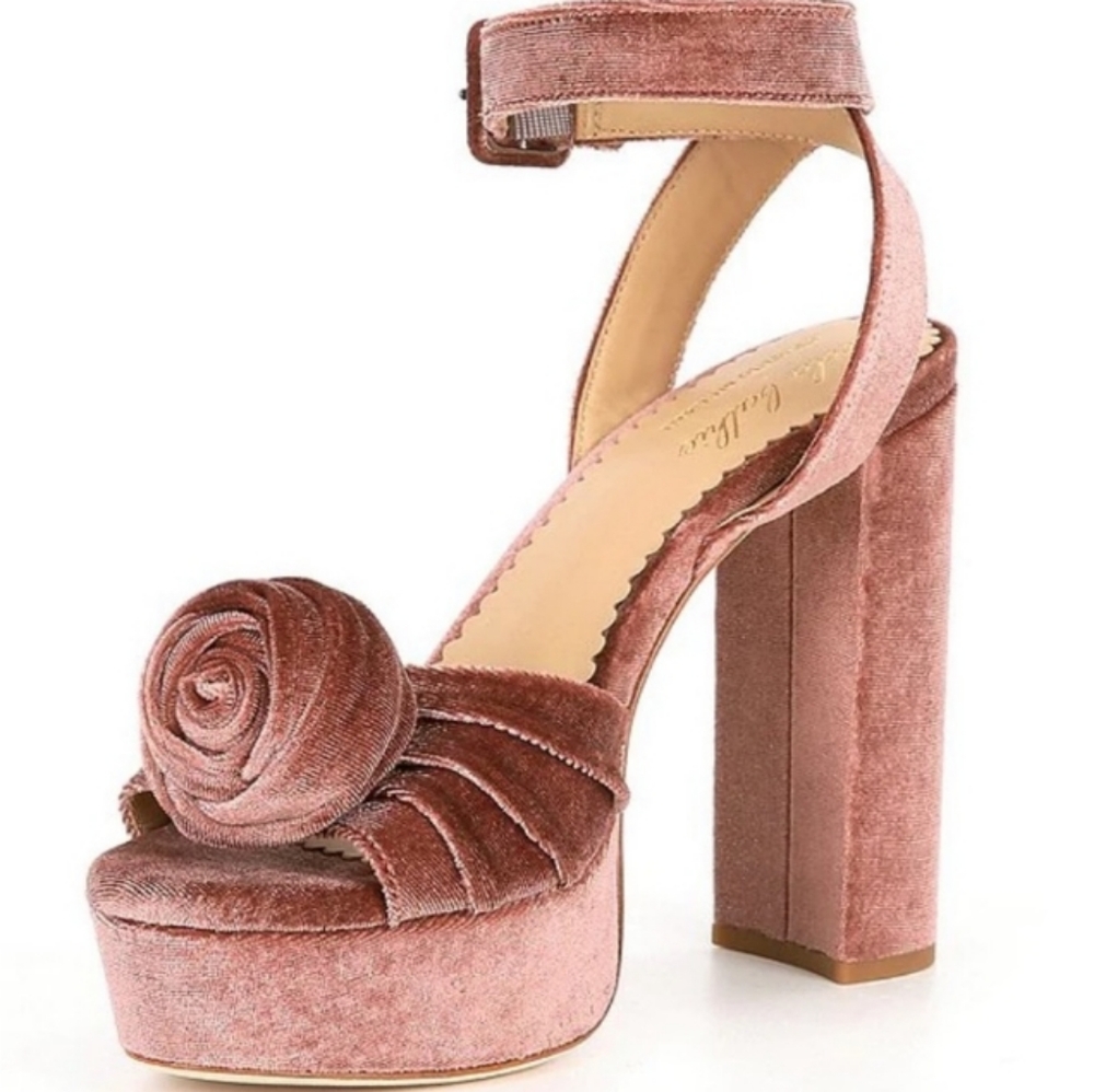 ANTONIO MELANI Pink Velvet Sandals